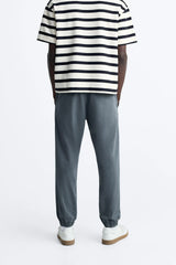 ZARA - JOGGER WAIST TROUSERS | DUCK BLUE