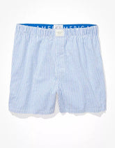 AMERICAN EAGLE MEN'S STRIPED STRETCH BOXER SHORT | SKY BLUE