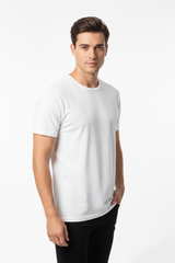 DIESEL MEN’S PREMIUM WHITE COTTON T-SHIRT | CLASSIC ROUND NECK