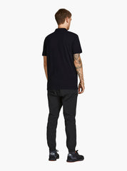 JACK & JONES COTTON SHORT SLEEVE POLO | DARK BLUE