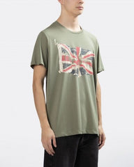 PEPE JEANS-COTTON T-SHIRT WITH PRINTED LOGO | CASTING GREEN