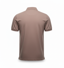 HUGO BOSS POLO SHIRT WITH EMBROIDERED LOGO | TAUPE BROWN