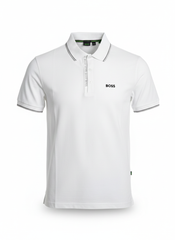 HUGO BOSS PAULE 4 PIQUE POLO SHIRT | WHITE