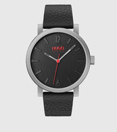 HUGO BOSS Men’s Rase Watch – Black Leather Strap, Luxury Analog Watch