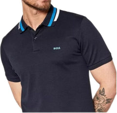 HUGO BOSS COTTON PHILLIPSON 101 POLO SHIRT SLIM FIT | NAVY