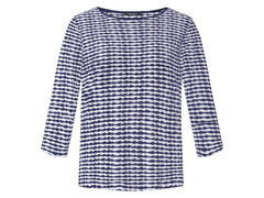 ESMARA PRINTED WOMEN'S TOP | BLUE/WHITE