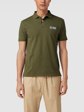 HUGO BOSS COTTON - PIQUE POLO SHIRT WITH LOGO PRINT | OLIVE GREEN