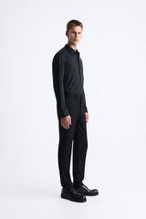 ZARA MENS PREMIUM COTTON SHIRT | BLACK
