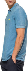 REPLAY - DYYED C0TT0N PIQUET SHORT SLEEVE POLO | LIGHT BLUE