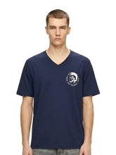 DIESEL V-NECK FLEXIBLE T-SHIRT | DARK BLUE
