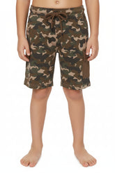 P.A.L.O.M.I.N.O SOFT COTTON FLAP POCKET CAMO SHORT FOR BOYS