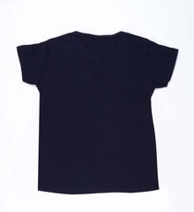 OVS KIDS HEART EMBROIDERED LOGO T-SHIRT | D.BLUE