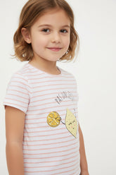 V.E.R.T.B.A.U.D.E.T GIRL PRINTED HALF SLEEVE T-SHIRT | WHITE
