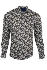 SORBINO FINE QUALITY TROPICAL PRINT COTTON SHIRT