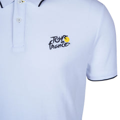 JULES. TOUR DE FRANCE-RIBBED-REGULAR FIT POLO SHIRT | WHITE