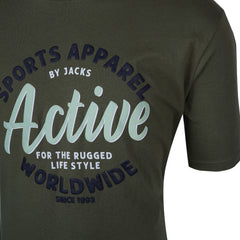 JACK'S SPORTS APPAREL BY JACK'S MEN TSHIRT| OLIVE GREEN