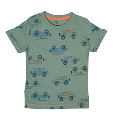 HEMA KIDS T SHIRTS CARS | LIGHT GREEN