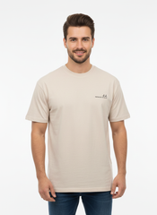 JACK & JONES PREMIUM ROUND NECK T-SHIRT FOR MEN | BEIGE