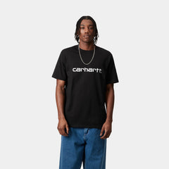 CARHARTT MEN'S PREMIUM EMBROIDERED LOGO T-SHIRT | BLACK