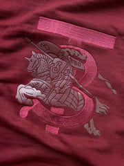 BURBERRY EMBROIDERY LOGO HOODIE WITH SILICONE PATCH | DRAK REDDISH BROWN