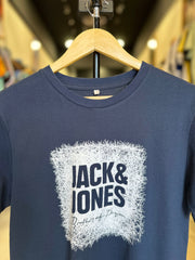 JACK & JONES GRAPHIC T-SHIRT FOR MEN | NAVY BLUE
