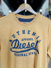 DIESEL AUTHENTIC ORIGINAL STATE GRAPHIC T-SHIRT| MUSTARD YELLOW