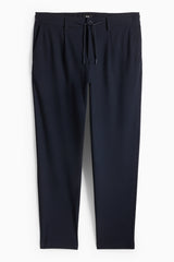 C&A CHINOS TAPERED FIT TEXTURED | NAVY