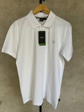 HUGO BOSS - MERCERISED-COTTON POLO SHIRT WITH EMBROIDERED DOUBLE MONOGRAM | WHITE
