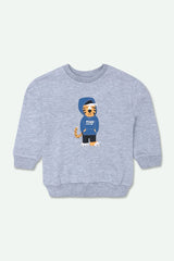 Mango medium grey tiger printed sweatshirt for kids – soft, warm, and stylish.