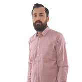 GUESS LOS ANGELES PRINTED SLIM FIT CASUAL SHIRT | LIGHT PINK