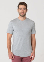 DIESEL MEN’S PREMIUM GREY COTTON CREW NECK T-SHIRT