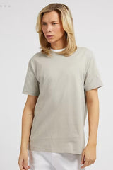 GUESS SMALL LOGO TEE SHIRT WOMENS | GREY