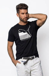 PUMA LOGO MEN SLIM FIT T-SHIRT | BLACK