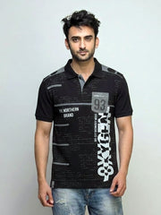 OXYGEN ACTIVE WEAR PREMIUM PRINTED T-SHIRT | BLACK