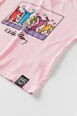 Zara Keith Haring Acid Wash T-Shirt in Pink – Trendy, soft cotton tee for boys & girls. Stylish and comfortable for everyday wear. Shop kids' t-shirts now!