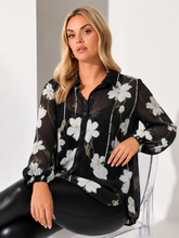 ZINNIA WOMEN'S PREMIUM BUTTON-UP CASUAL SHIRT | BLACK