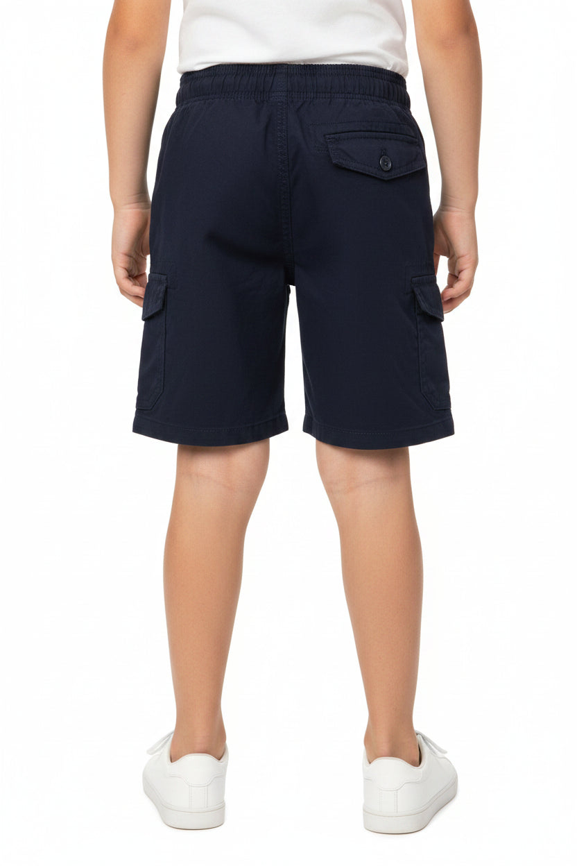 navy blue kids cargo shorts – durable, comfy, and stylish.