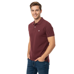 JACK & JONES PLAIN POLO | MAROON