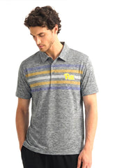 CAPTIVATING STRIPED POLO WITH PITT LOGO | GREY
