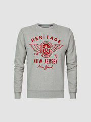 PETROL INDUSTRIES-ROUND NECK-SWEATSHIRT | GREY