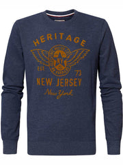 PETROL INDUSTRIES-ROUND NECK-SWEATSHIRT | DARK PETROL