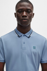 HUGO BOSS POLO SHIRT WITH EMBROIDERED LOGO | SKY BLUE