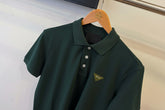 PRADA PIQUE MEN'S PLAIN TRIANGLE LOGO POLO | GREEN
