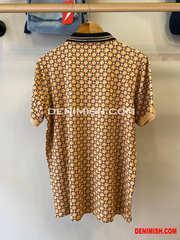 GUCCI PREMIUM LIGHT BROWN CLASSIC FIT POLO SHIRT