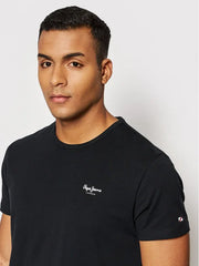 PEPE JEANS PLAIN SLIM FIT TEE SHIRT | BLACK