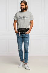 PEPE JEANS CENTER LOGO REGULAR FIT - T-SHIRT-GREY