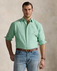 RALPH LAUREN KNIT OXFORD SHIRT | LIGHT SEA GREEN