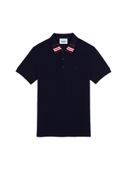 BURBERRY CLASSIC COTTON SILK POLO SHIRT | NAVY