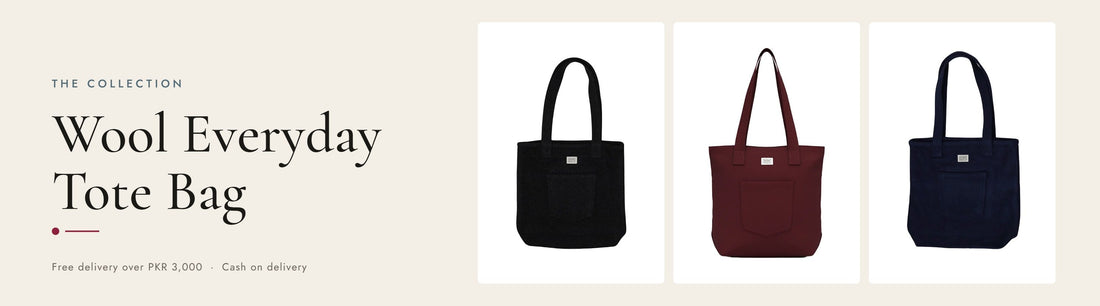 Wool Everyday Tote Bag - HandPicked.pk