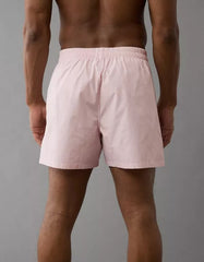 AMERICAN EAGLE MEN'S POPLIN POCKET BOXER SHORT | PINK